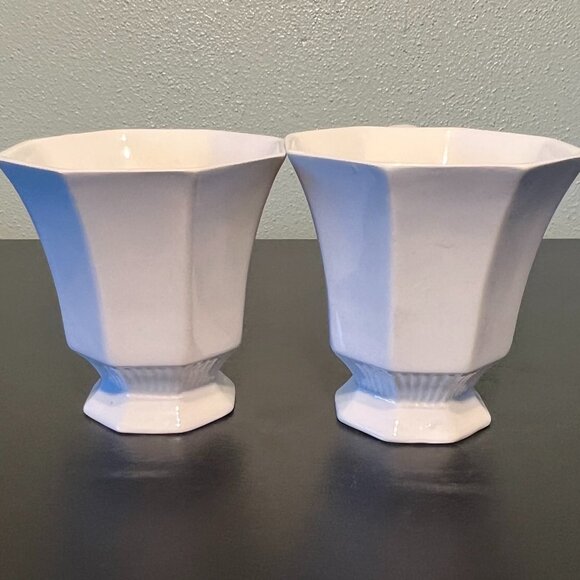 Set of 4 Vtg CASTLETON CHINA Independence Ironstone White Octagon  Cups ~ Japan - Picture 8 of 12